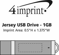 Imprint Area of Jersey USB Drive - 1GB