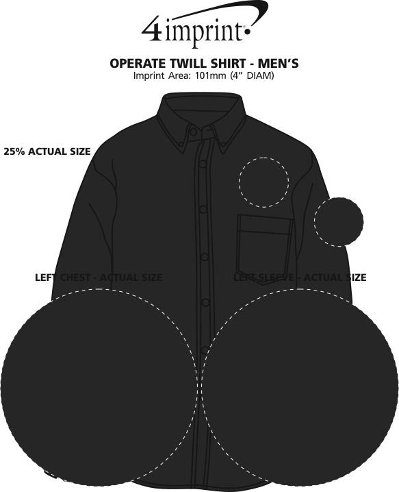 Imprint Area of Operate Twill Shirt - Men's