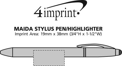 Imprint Area of Maida Stylus Pen/Highlighter