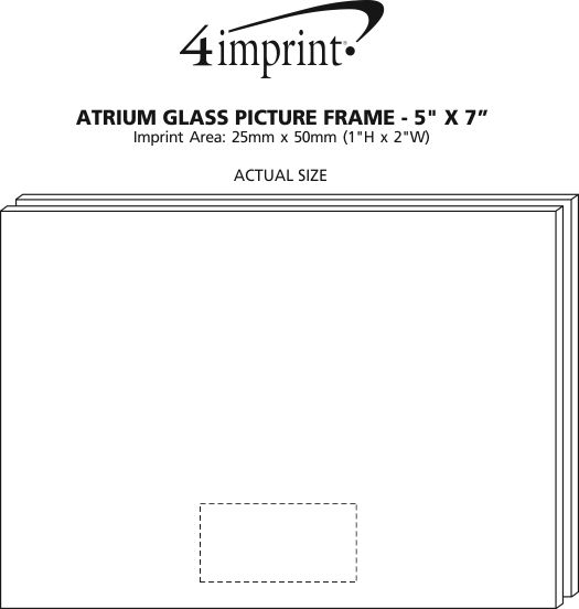 Imprint Area of Atrium Glass Picture Frame - 5" x 7"