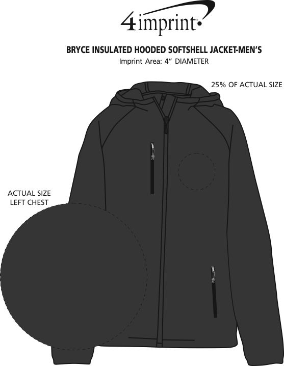 Imprint Area of Bryce Insulated Hooded Soft Shell Jacket - Men's