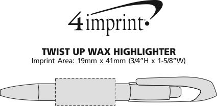 Imprint Area of Twist Up Wax Highlighter