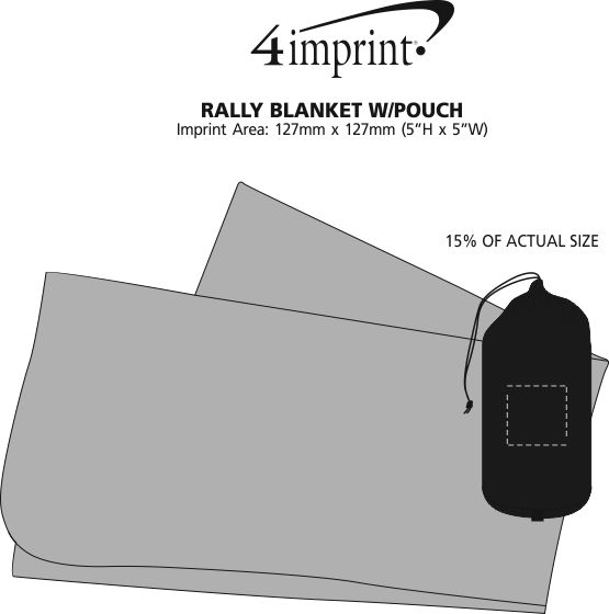 Imprint Area of Rally Blanket with Pouch