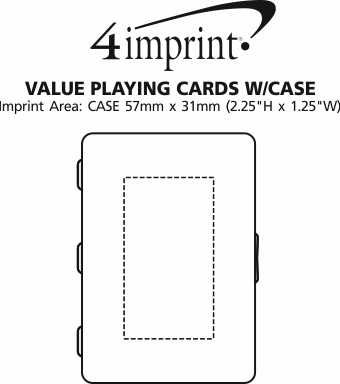 Imprint Area of Value Playing Cards with Case