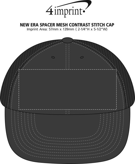 Imprint Area of New Era Stretch Mesh Contrast Stitch Cap