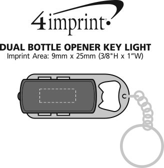 Imprint Area of Dual Bottle Opener Key Light