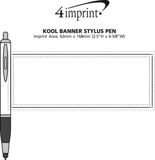 Imprint Area of Kool Banner Stylus Pen