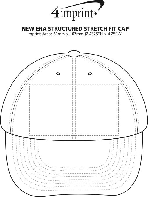 Imprint Area of New Era Structured Stretch Fit Cap