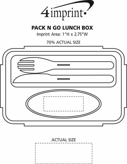 Imprint Area of Pack and Go Lunch Box