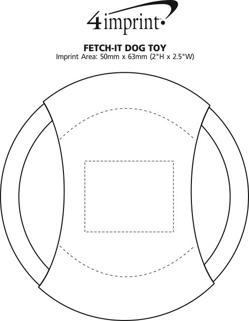 Imprint Area of Fetch-It Dog Toy