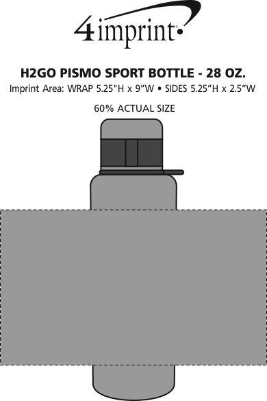 Imprint Area of h2go Pismo Sport Bottle - 28 oz.