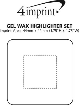 Imprint Area of Gel Wax Highlighter Set