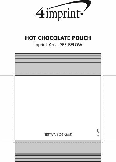 Imprint Area of Hot Chocolate Pouch