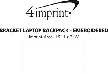 Imprint Area of Bracket Laptop Backpack - Embroidered