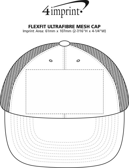 Imprint Area of Flexfit Ultrafibre Mesh Cap