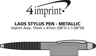 Imprint Area of Laos Stylus Twist Pen - Metallic