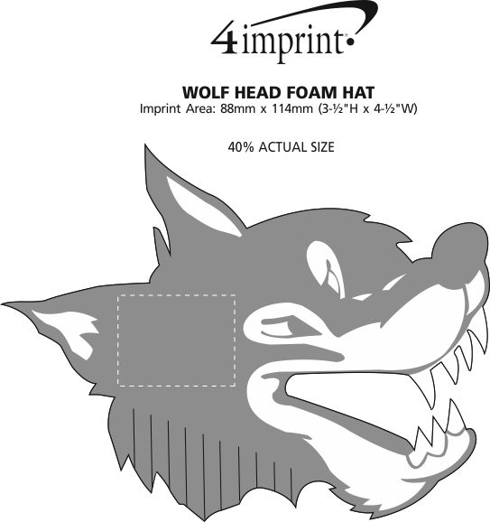 4imprint.ca Wolf Head Foam Hat C126760