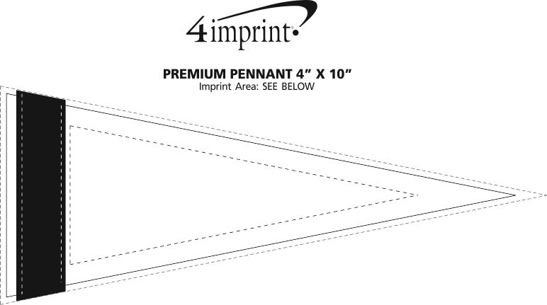 4imprint.ca: Premium Pennant - 4" x 10" C126846-410