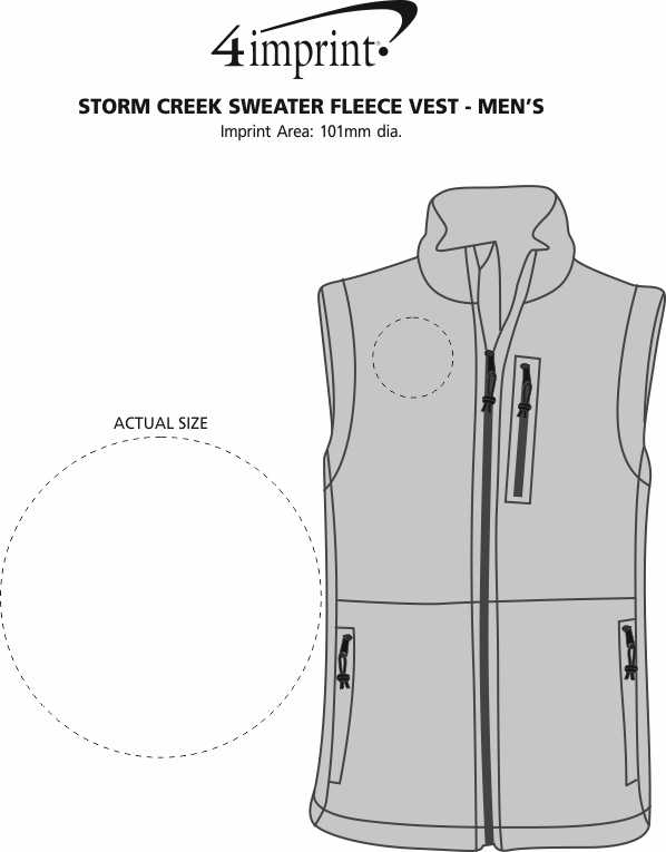 Imprint Area of Storm Creek Sweater Fleece Vest - Men's