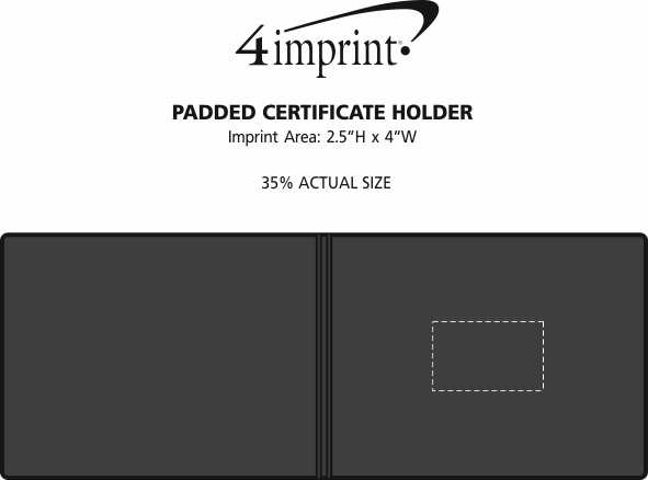 Imprint Area of Padded Certificate Holder