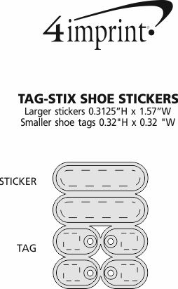 Imprint Area of Reflective Tag-Stix Shoe Stickers