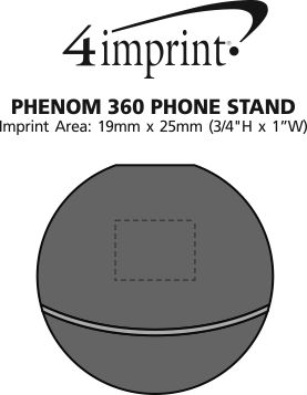 Imprint Area of Phenom 360 Phone Stand