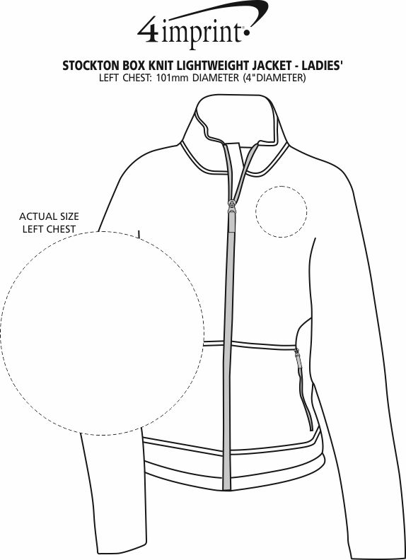 Imprint Area of Stockton Box Knit Lightweight Jacket - Ladies'