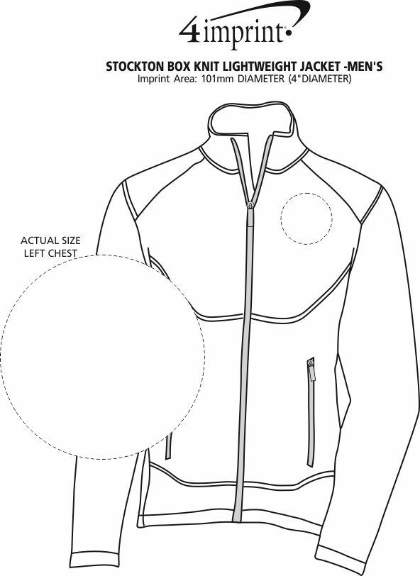 Imprint Area of Stockton Box Knit Lightweight Jacket - Men's