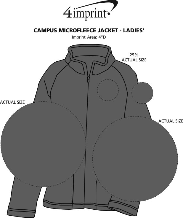 Imprint Area of Campus Microfleece Jacket - Ladies'