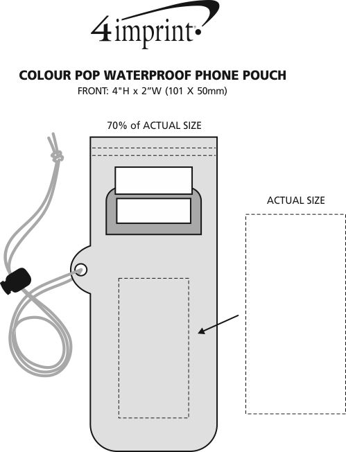 Imprint Area of Colour Pop Waterproof Phone Pouch