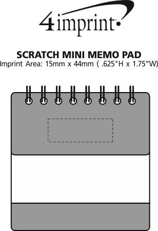 Imprint Area of Scratch Mini Memo Pad