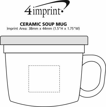 Imprint Area of Ceramic Soup Mug