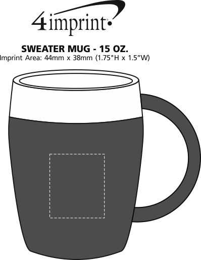 Imprint Area of Sweater Mug - 15 oz.