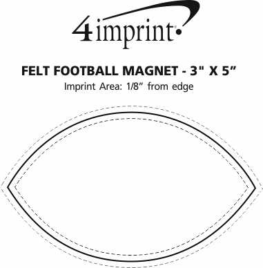 4imprint.ca: Felt Football Magnet - 3" x 5" C128866-FB