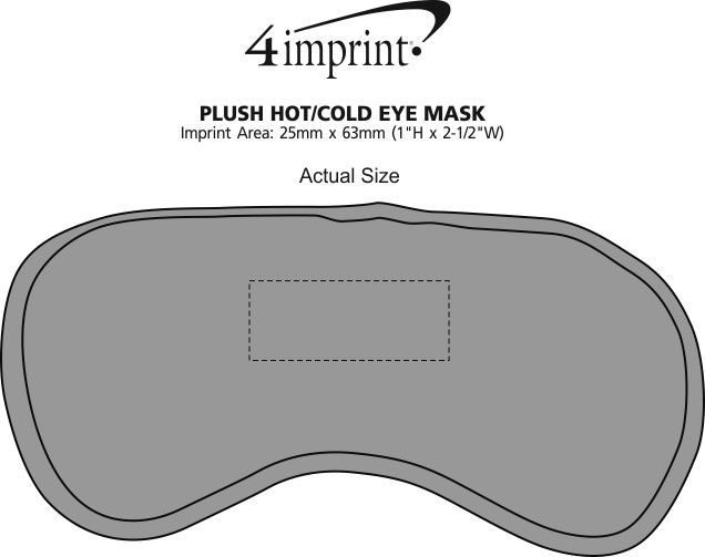 Imprint Area of Plush Hot/Cold Eye Mask
