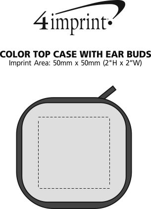 Imprint Area of Colour Top Case with Ear Buds