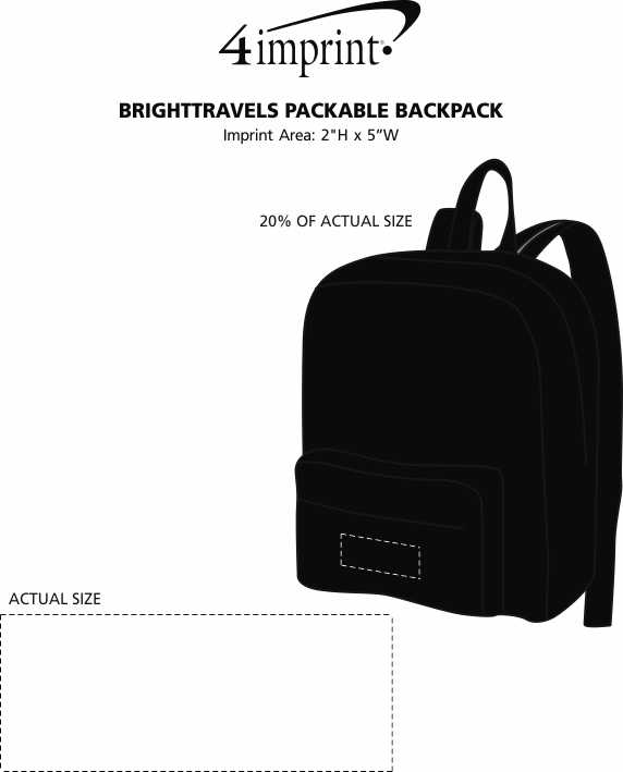 Download 4imprint.ca: BRIGHTtravels Packable Backpack C129684