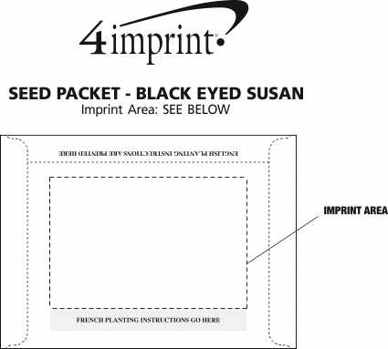 Imprint Area of Seed Packet - Black Eyed Susan