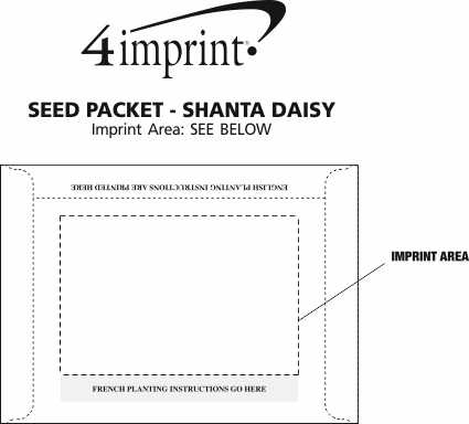 Imprint Area of Seed Packet - Shasta Daisy