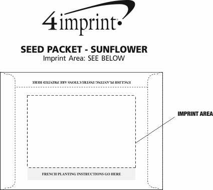 Imprint Area of Seed Packet - Sunflower
