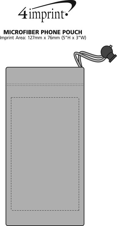Imprint Area of Microfibre Phone Pouch