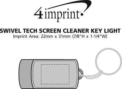 Imprint Area of Swivel Tech Screen Cleaner Key Light