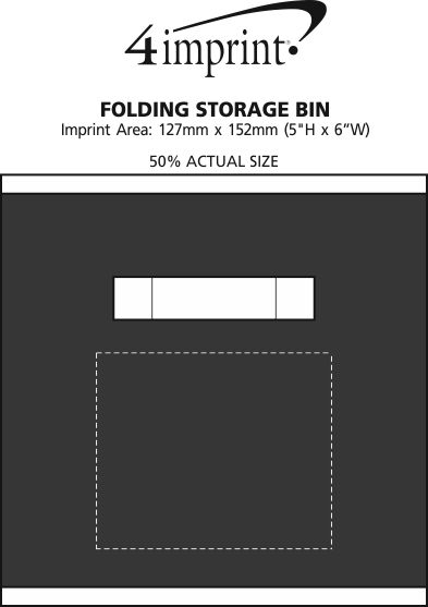 Imprint Area of Folding Storage Bin
