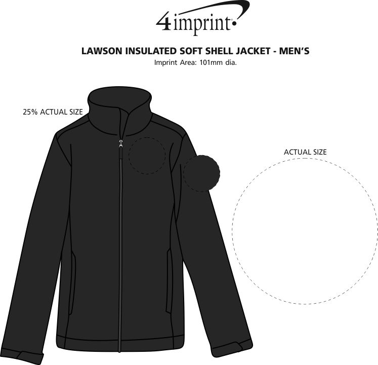 Imprint Area of Lawson Insulated Soft Shell Jacket - Men's - Embroidered