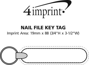 Imprint Area of Nail File Keychain