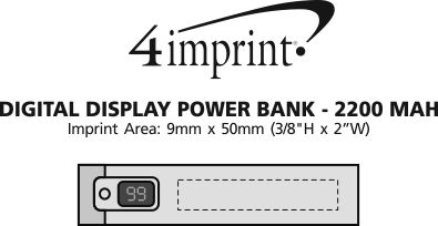 Imprint Area of Digital Display Power Bank