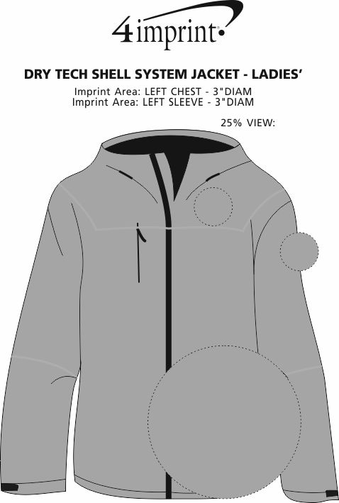 Imprint Area of Dry Tech Shell System Jacket - Ladies'