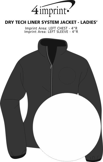 Imprint Area of Dry Tech Liner System Jacket - Ladies'