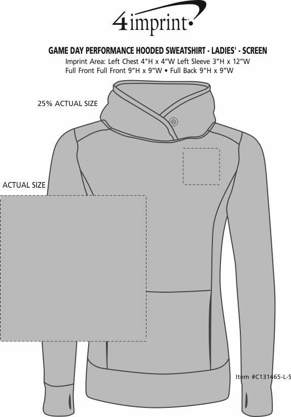 4imprint.ca: Game Day Performance Hooded Sweatshirt - Ladies' - Screen ...
