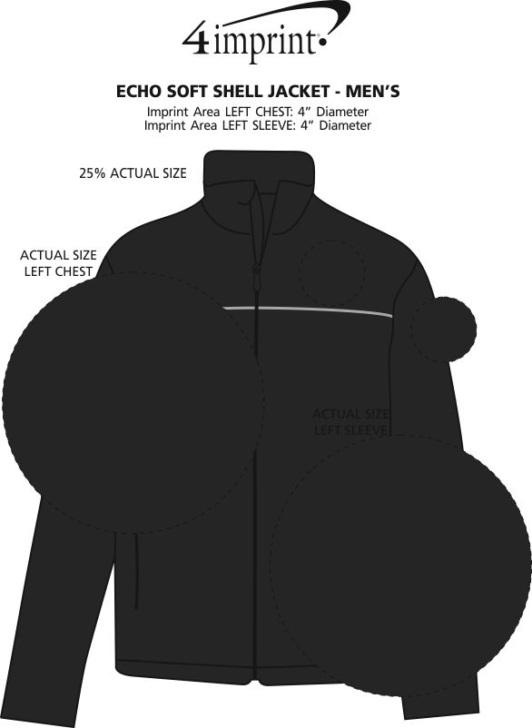 Imprint Area of Echo Soft Shell Jacket - Men's